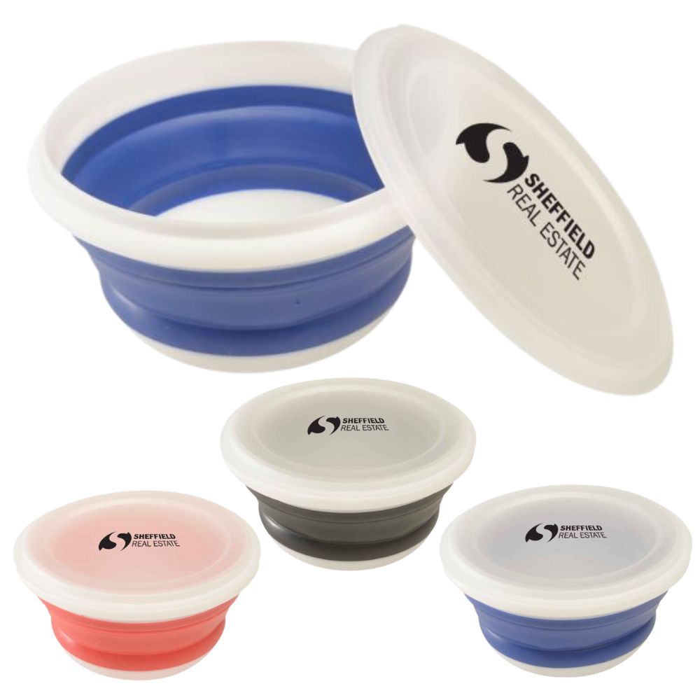 Custom Collapsible Silicone Bowl with Lid