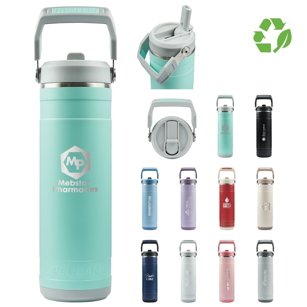 Pelican Pacific™ Recycled Double Wall Stainless Steel Water Bottle | 26 oz