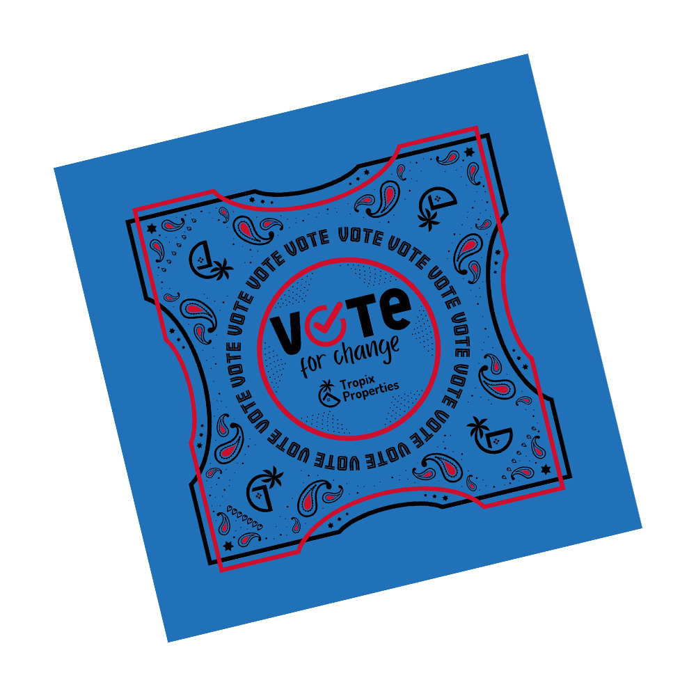 Voter Engagement 22" x 22" Unisex Bandanas | Cotton | USA Made 