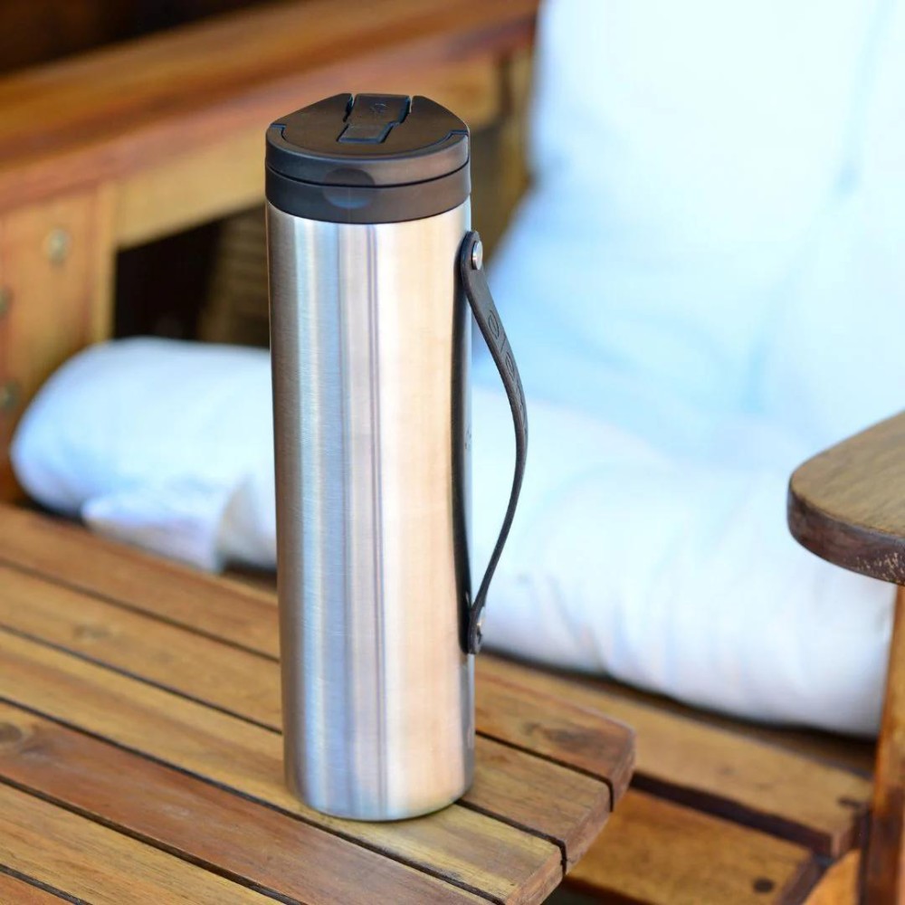 Elemental® Stainless Steel Bottle w/ Straw Lid & Strap | 20 oz