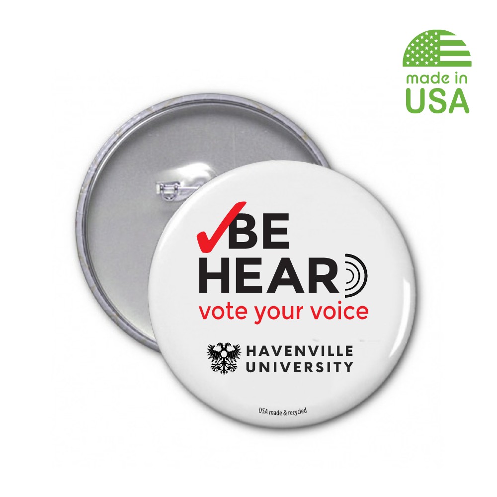 USA Made Recycled Voter Buttons | Be Heard