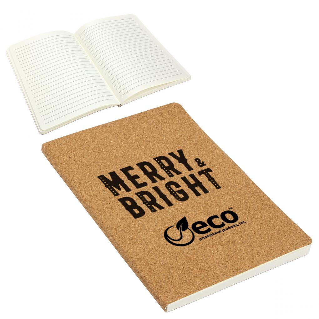 Holiday Eco-Friendly Cork Journal | 5" x 8" x 3/8"