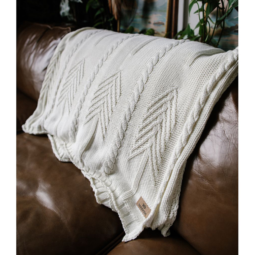 custom tentree Organic Cotton Cable Knit Blanket