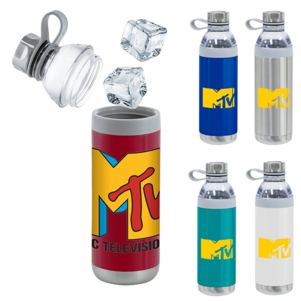 Dual Opening Stainless Steel Water Bottle | 20 oz