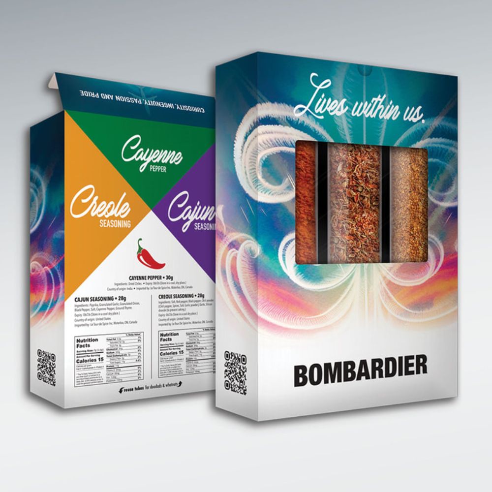 Full Color Branded Spice Tube Trio Pack Custom