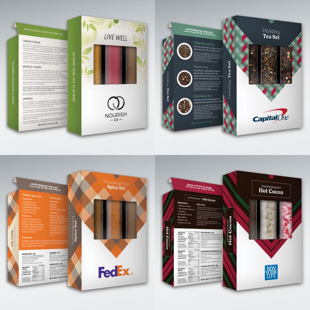 Full Color Branded Spice Tube Trio Pack Stock