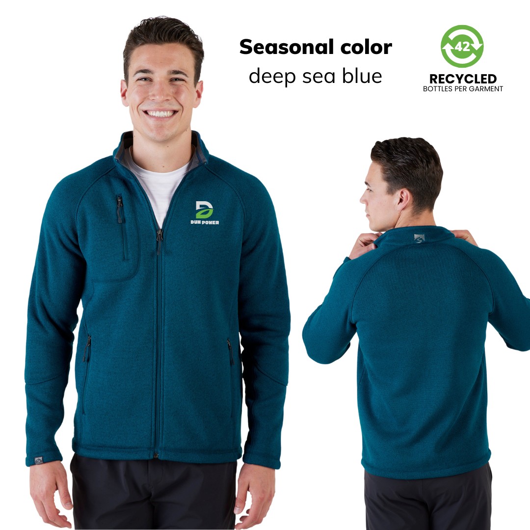 Men's Recycled Sweater Fleece Full Zip Jacket Seasonal Color