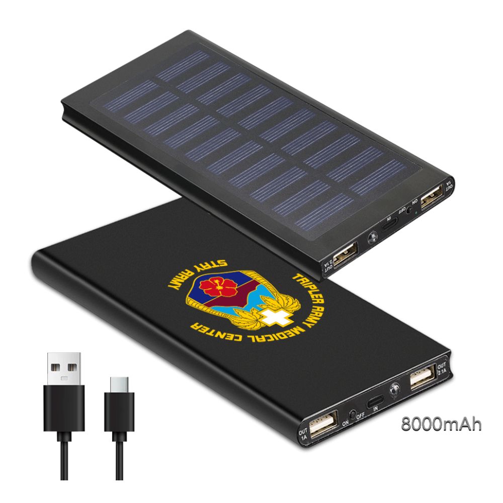 Aluminum Solar Power Bank Charger USB-C | 8000 mAh