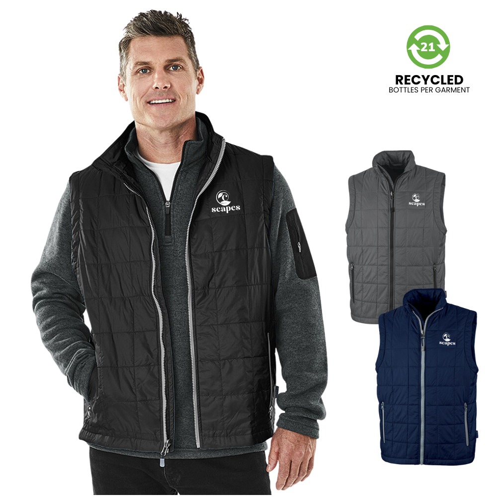 Men's Custom Embroidered Recycled Quilted Vest