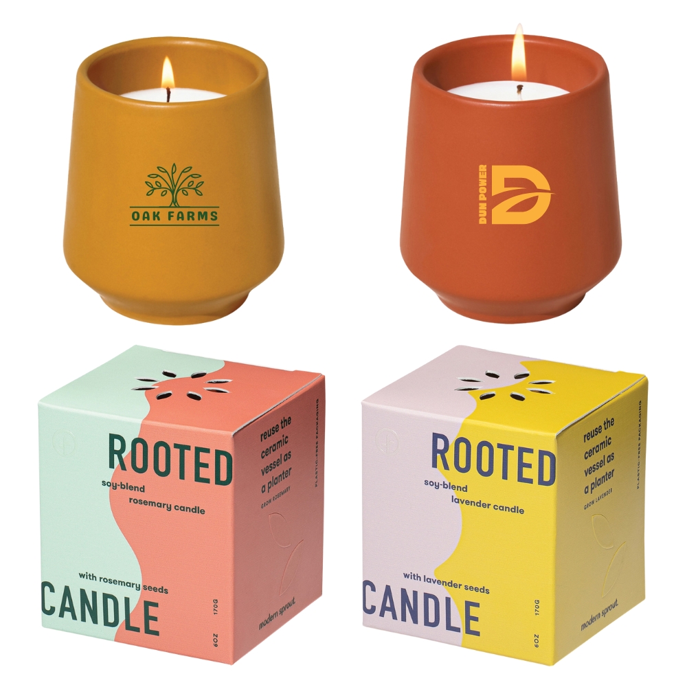 Modern Sprout® Rooted 6 oz Candle Custom Branded