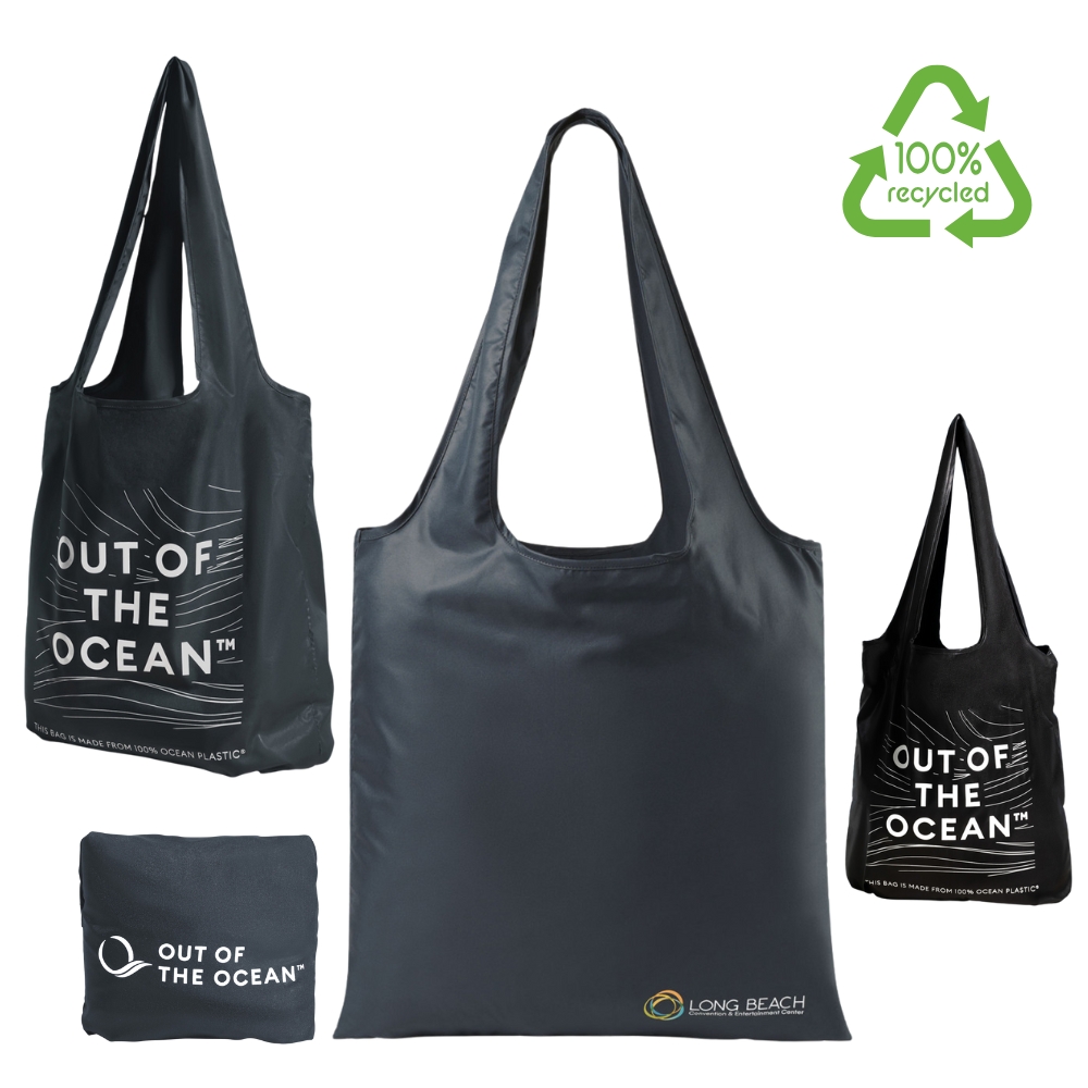 Out of the Ocean® 100% Recycled Ocean Plastic Foldaway Tote