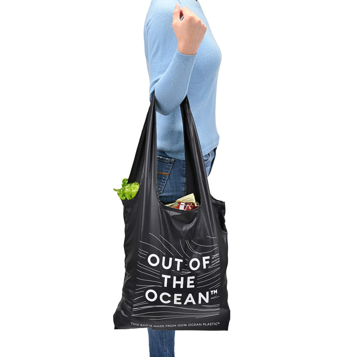 Out of the Ocean® 100% Recycled Ocean Plastic Foldaway Tote Bag