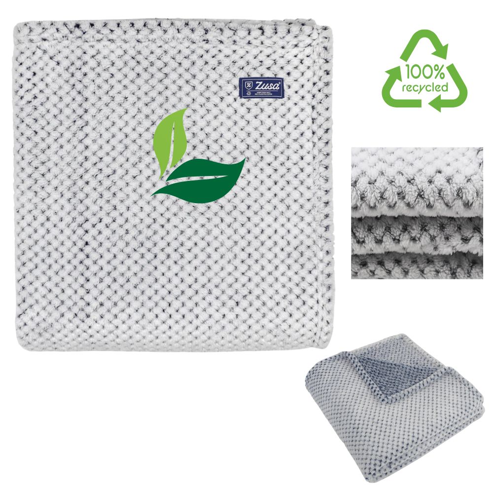 Soft Lightweight Recycled rPET Fleece Blanket | 50x60