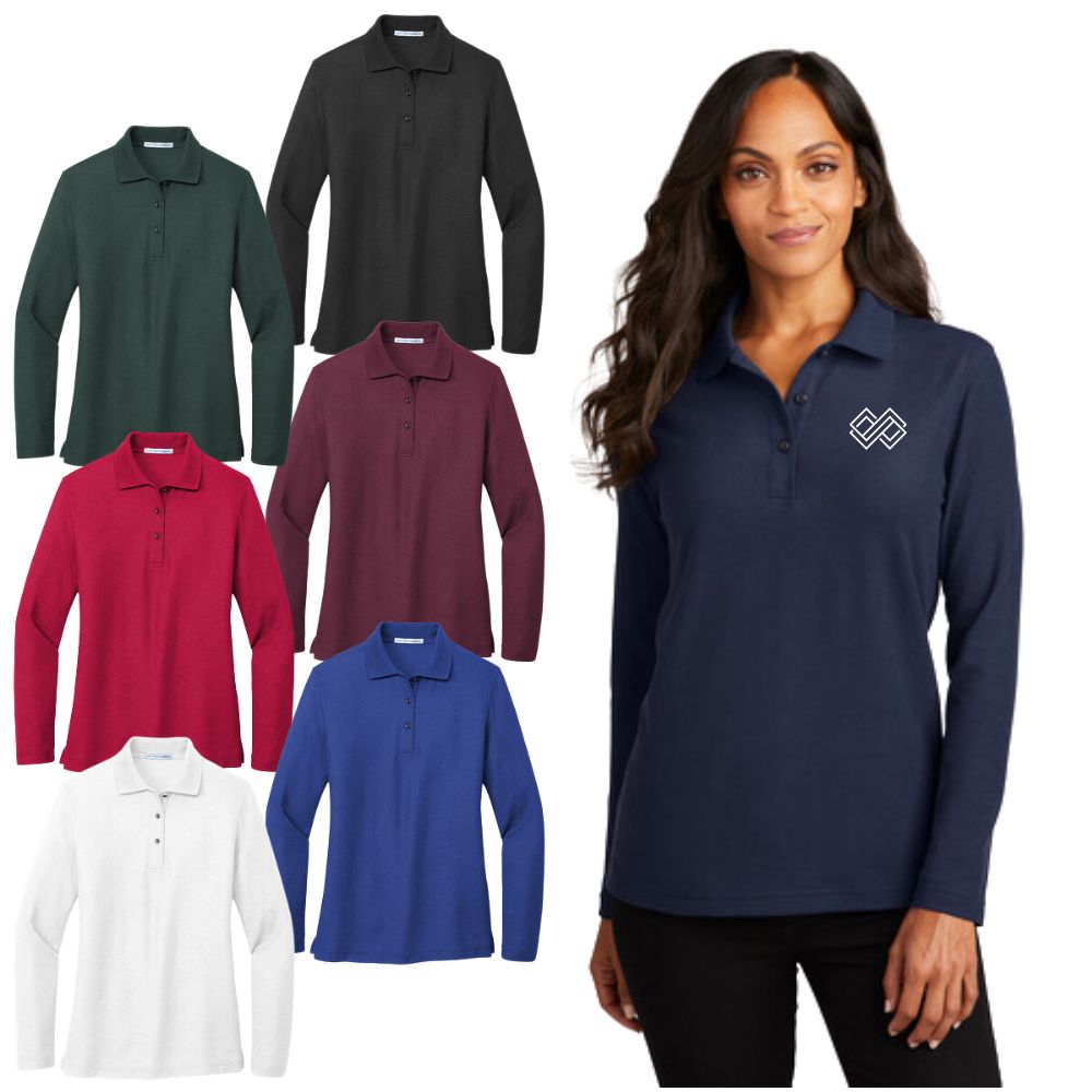 Women's Wrinkle Resistant Long Sleeve Polo Shirt