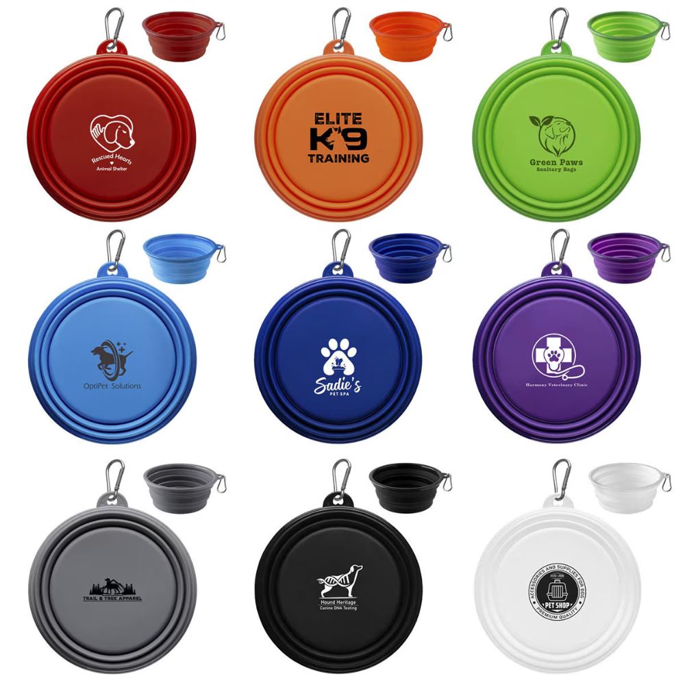 Collapsible Reusable Travel Silicone Pet Bowl | 7"