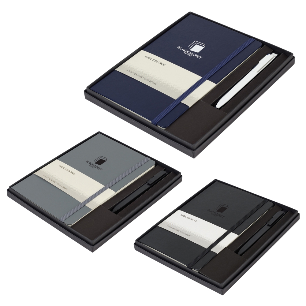 Custom Moleskine® Large Notebook & Pen Gift Set