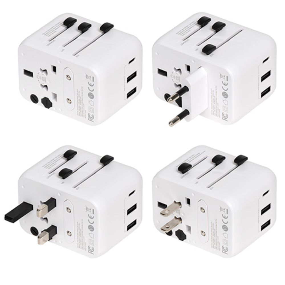 Universal 3 Port USB Travel Adapter