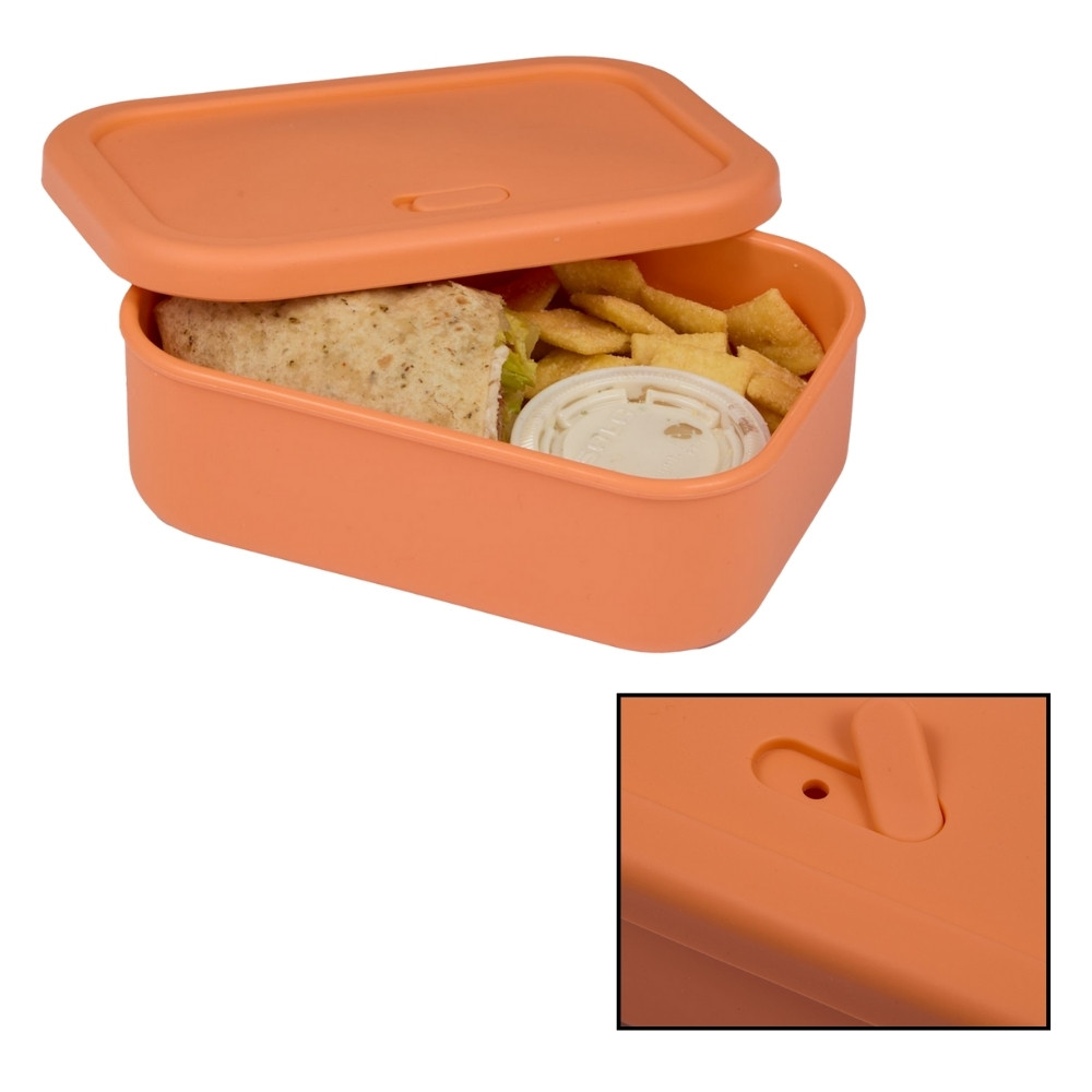 Silicone Food Storage Box with Air Valve Closeup