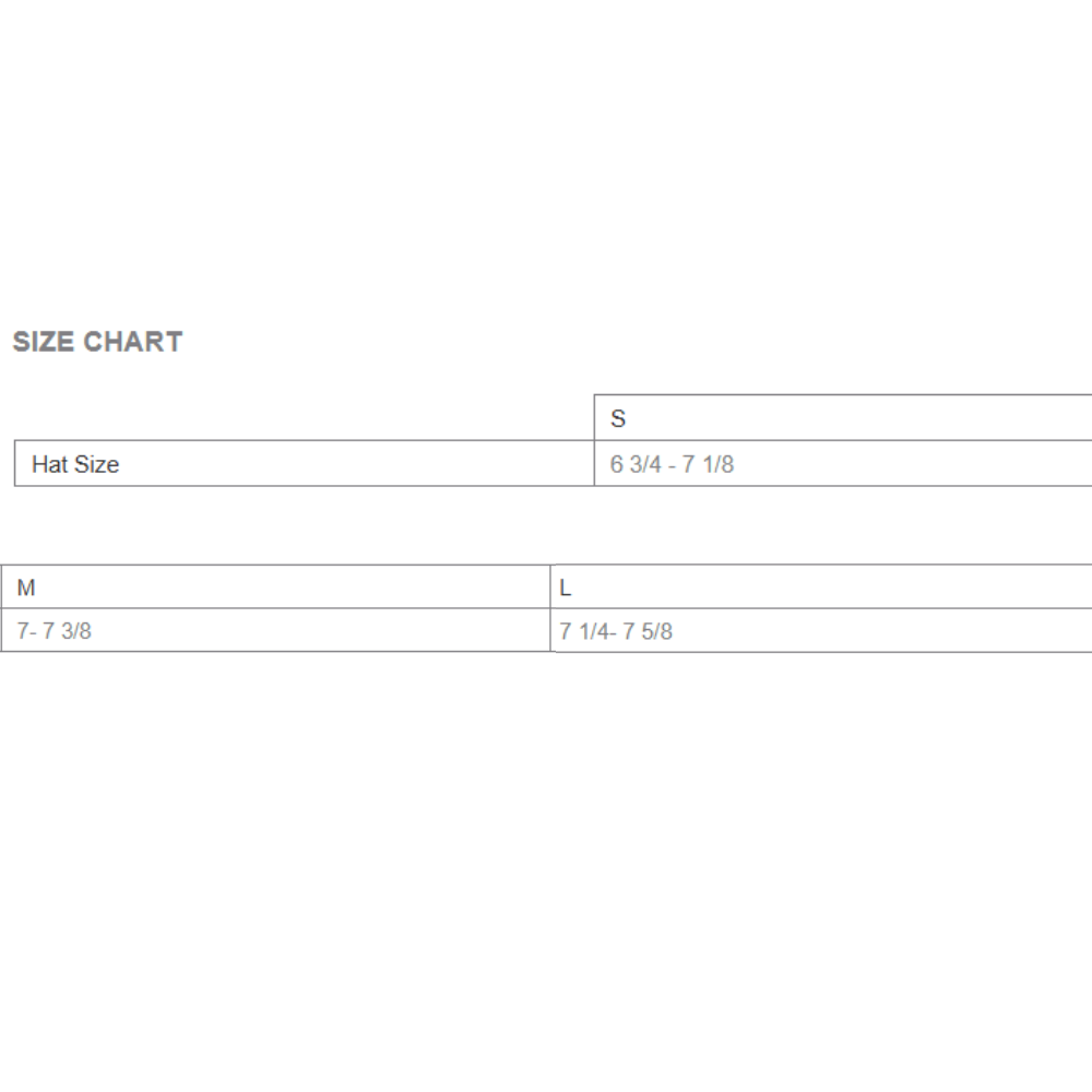 Nike Bucket Hat size chart