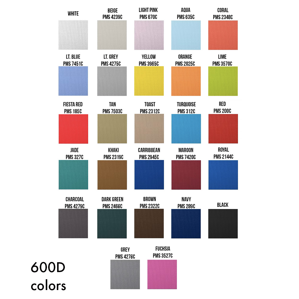 600D Lining Colors