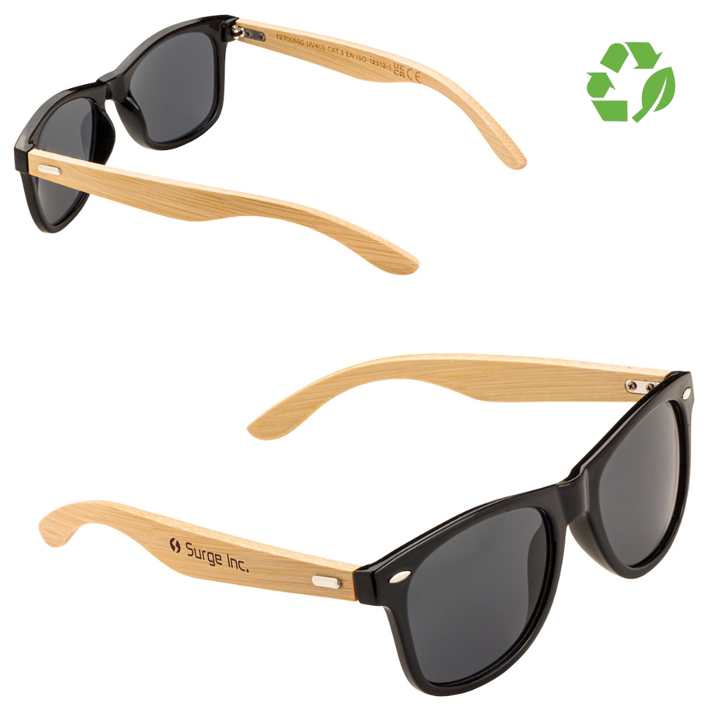 Custom Printed Bamboo Recycled Sunglasses