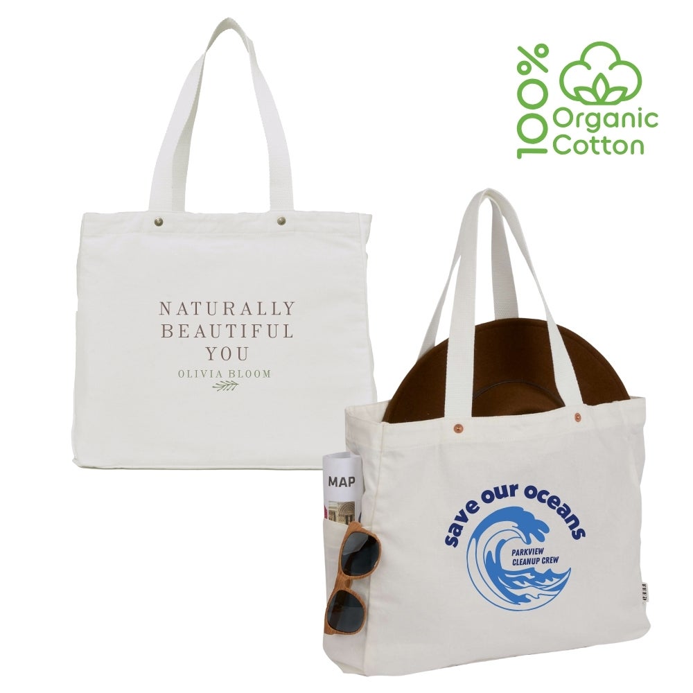 Organic Cotton FEED Rivet Tote Bag | 15x13