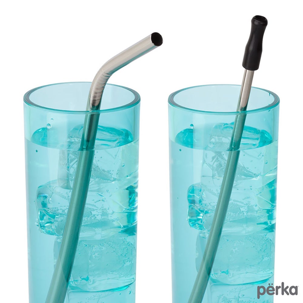 Perka® Stainless Steel Curved and Straight Straw