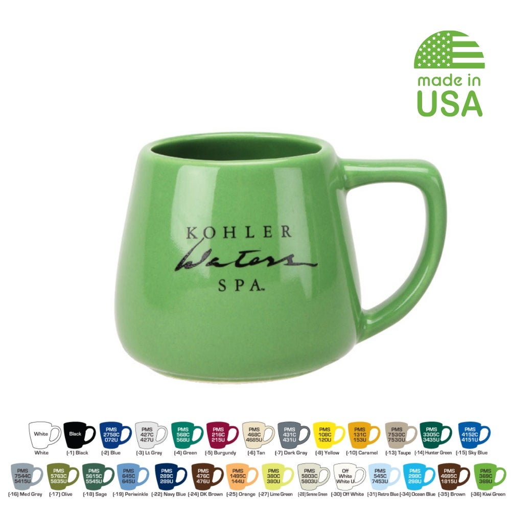Ceramic Pot Belly Mug | USA Made | 13 oz