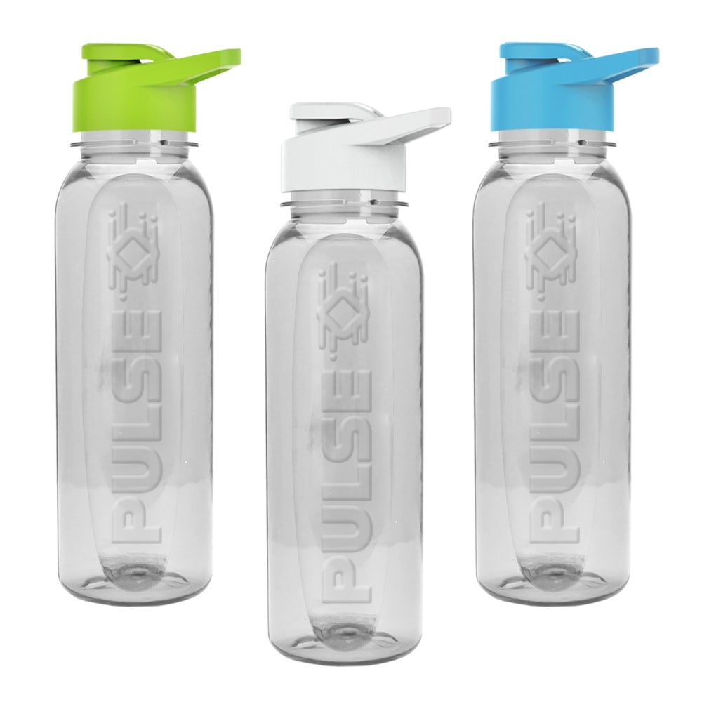 24 oz Recycled Embossed Tritan Renew Water Bottle USA Made Additional Lid Colors