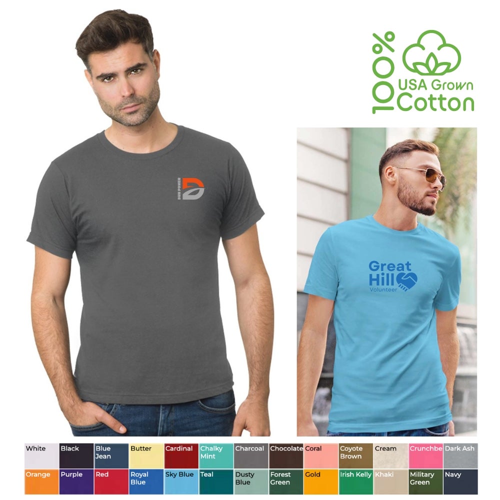 Unisex Cotton Crew Jersey T-Shirt | USA Made