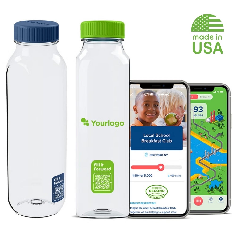 Logo Fill it Forward Tritan™ Cupanion Water Bottle | USA Made | 18 oz