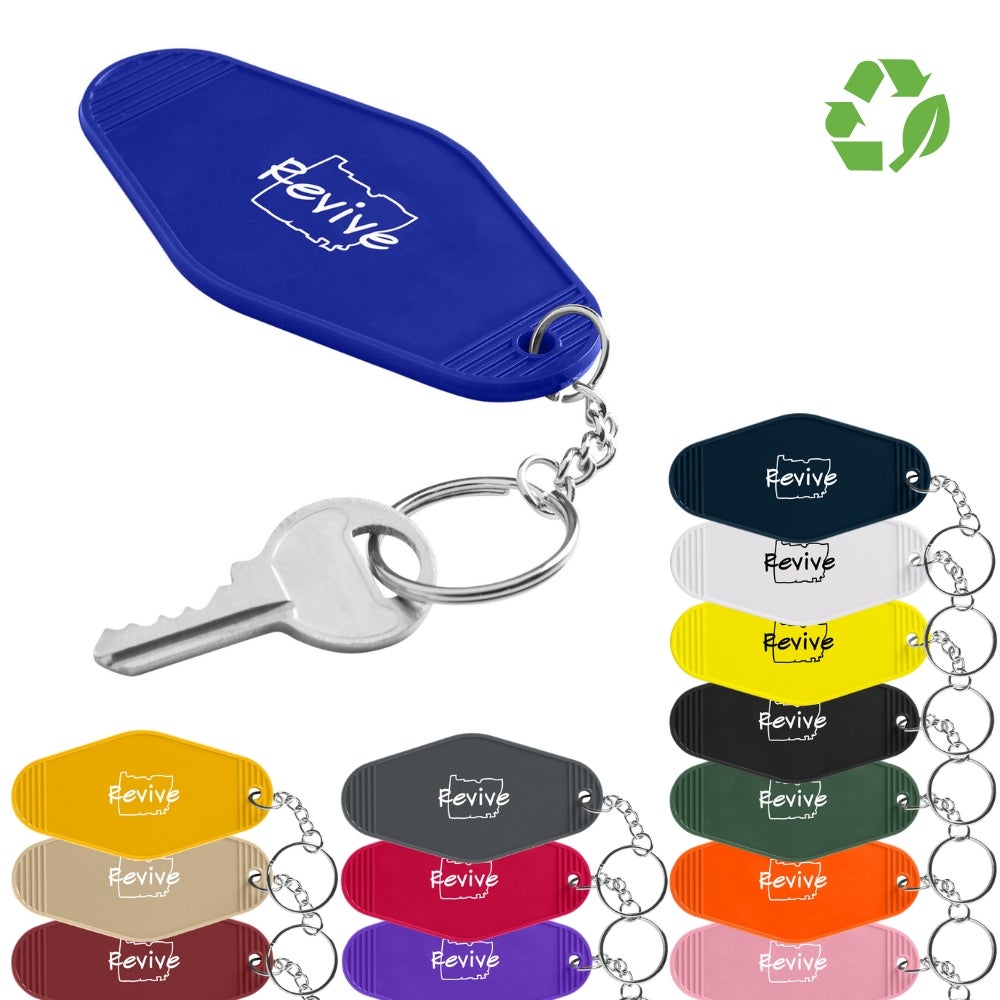Recycled ABS Motel Custom Keychain