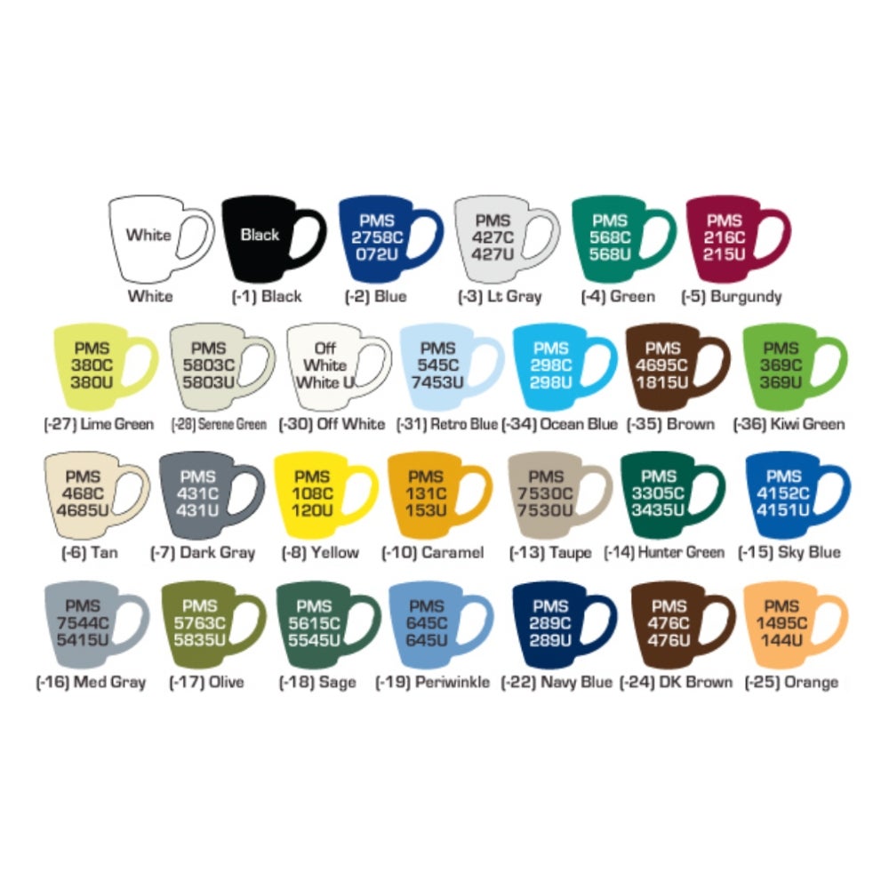 Ceramic Pot Belly Mug Colors | USA Made | 13 oz