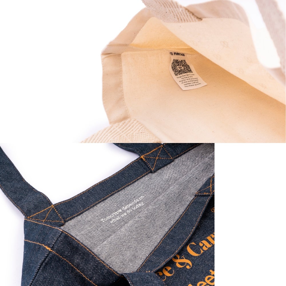 AWARE™ Recycled Cotton Tote Bag Closeup