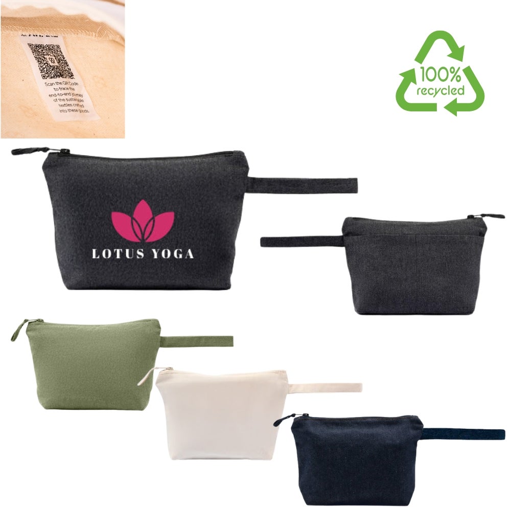 AWARE™ Recycled Zippered Wrist Strap Pouch | 10x6