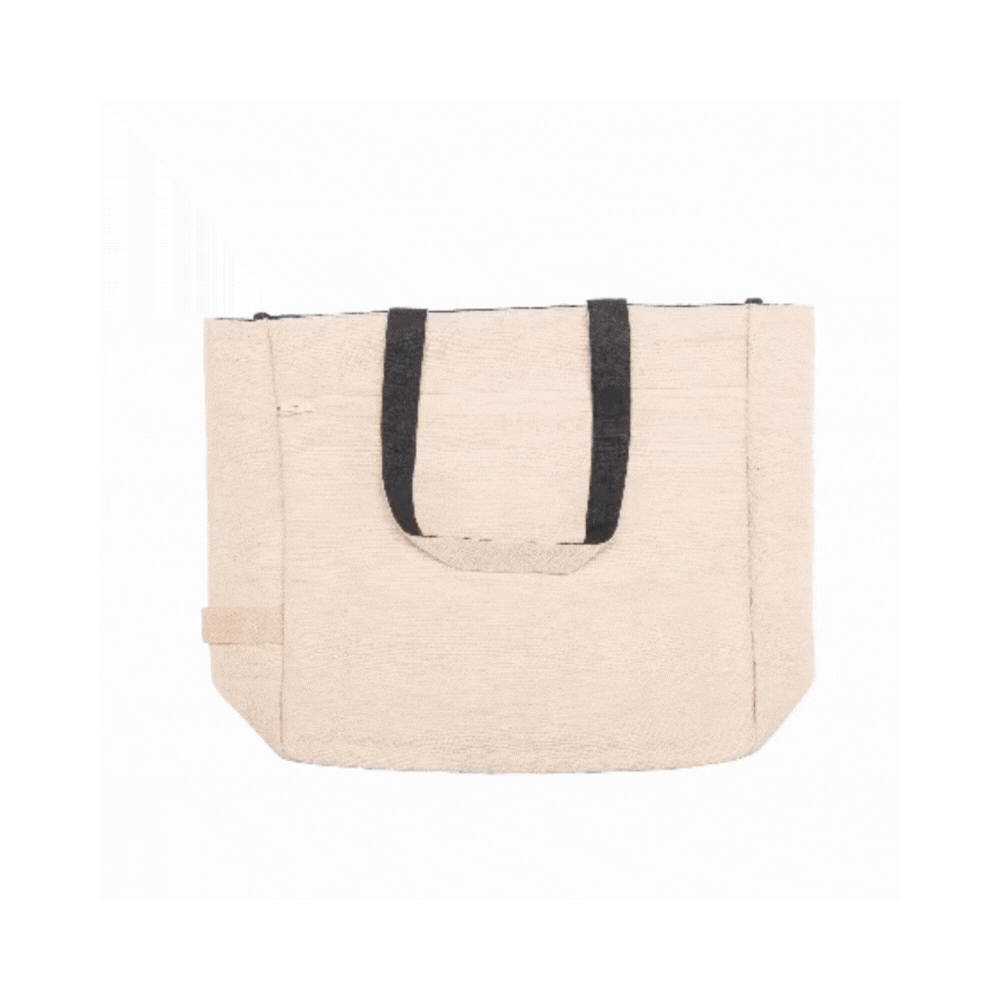 AWARE™ Recycled Reversible Jute Tote Bag - Charcoal Inside