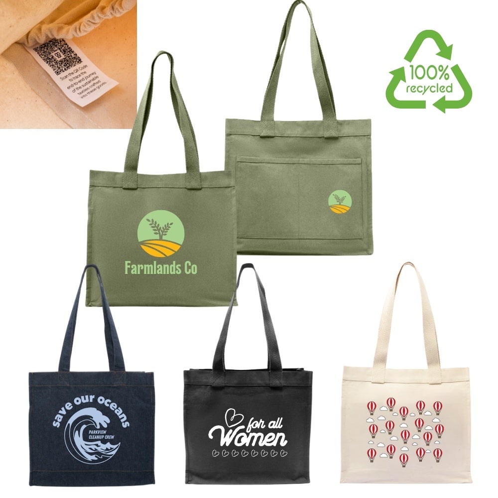 Aware™ Recycled Pocket Tote Bag | 14x13