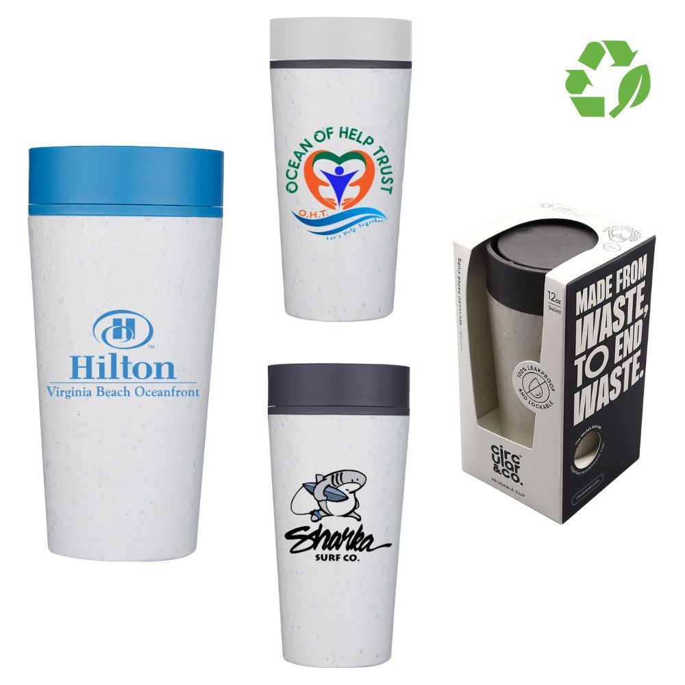 Circular&Co. Recycled Coffee Cup with 360 Lid | 12 oz