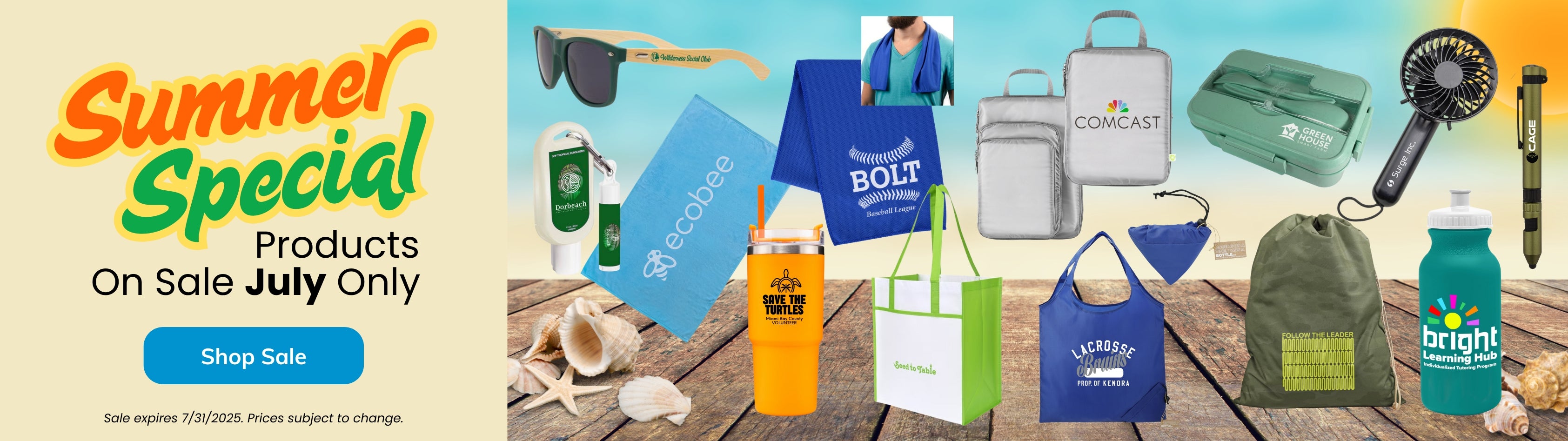 2025 Summer July Eco Friendly Promotional Products Sale