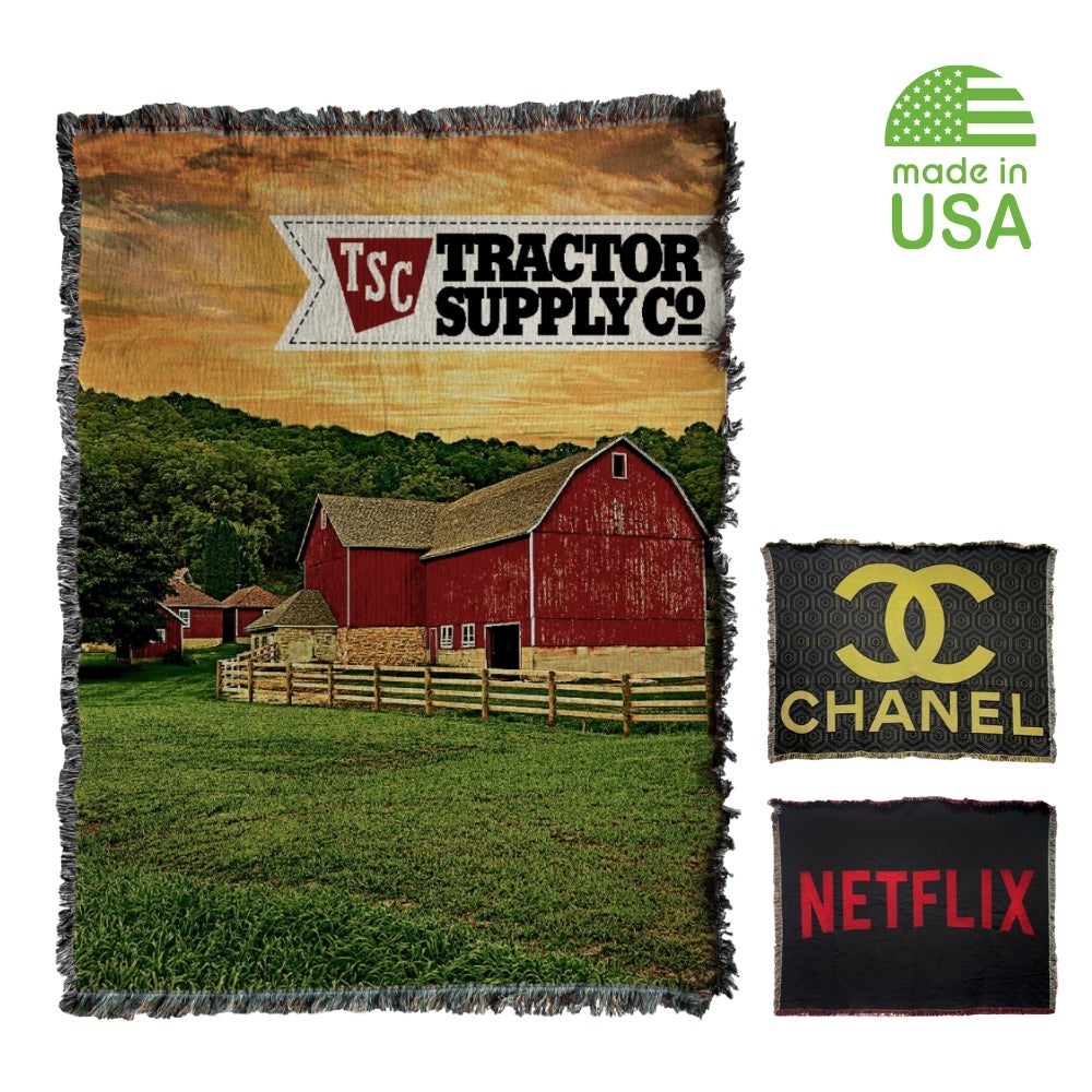 Cotton Woven Tapestry Blanket | USA Made | 54x62