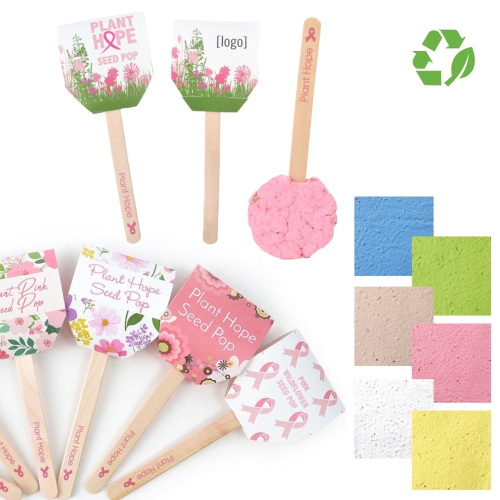 Breast Cancer Awareness Plantable Seed Pop | Recycled | USA Made