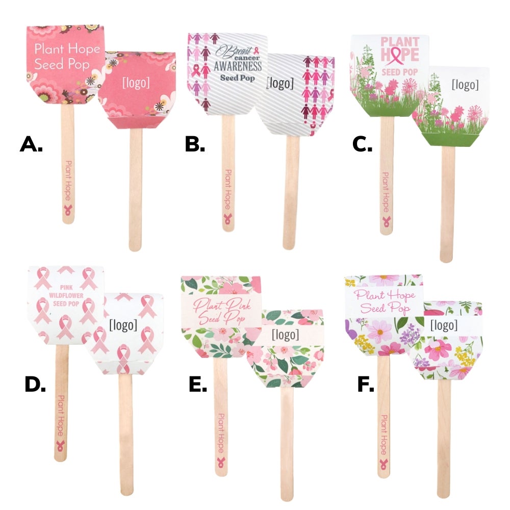 Custom Breast Cancer Awareness Plantable Seed Pop USA Made