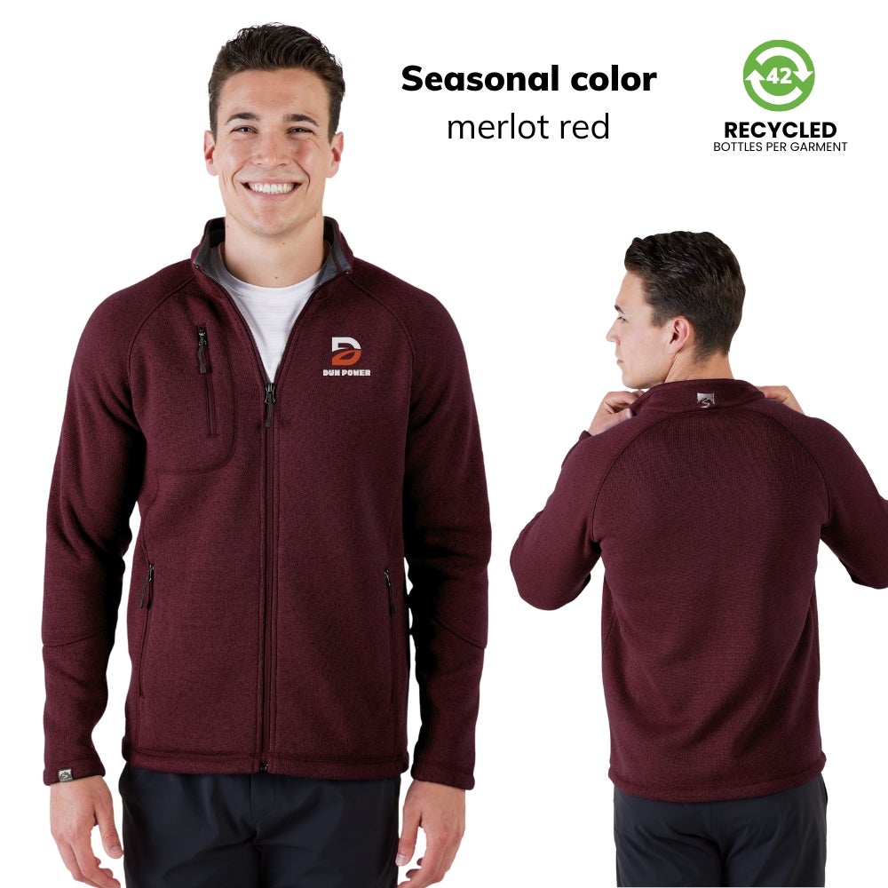 Men's Recycled Sweater Fleece Full Zip Jacket Seasonal Color