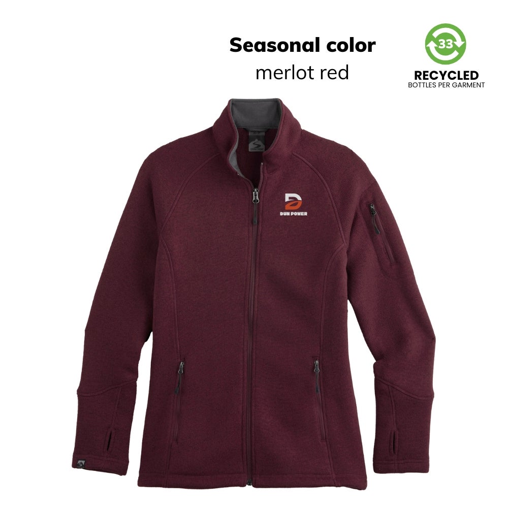 Women's Recycled Sweater Fleece Full Zip Jacket - Seasonal