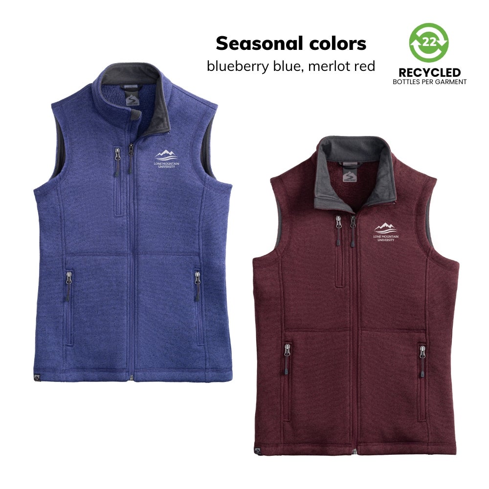 Womens Recycled Sweaterfleece Vest - Seasonal Colors