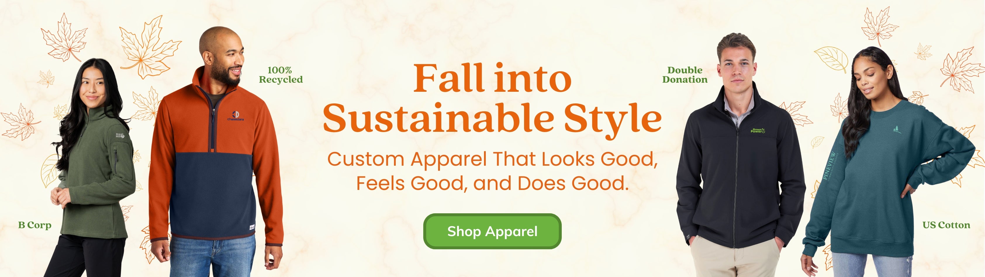 2025 Custom Branded Fall Sustainable Apparel Slider