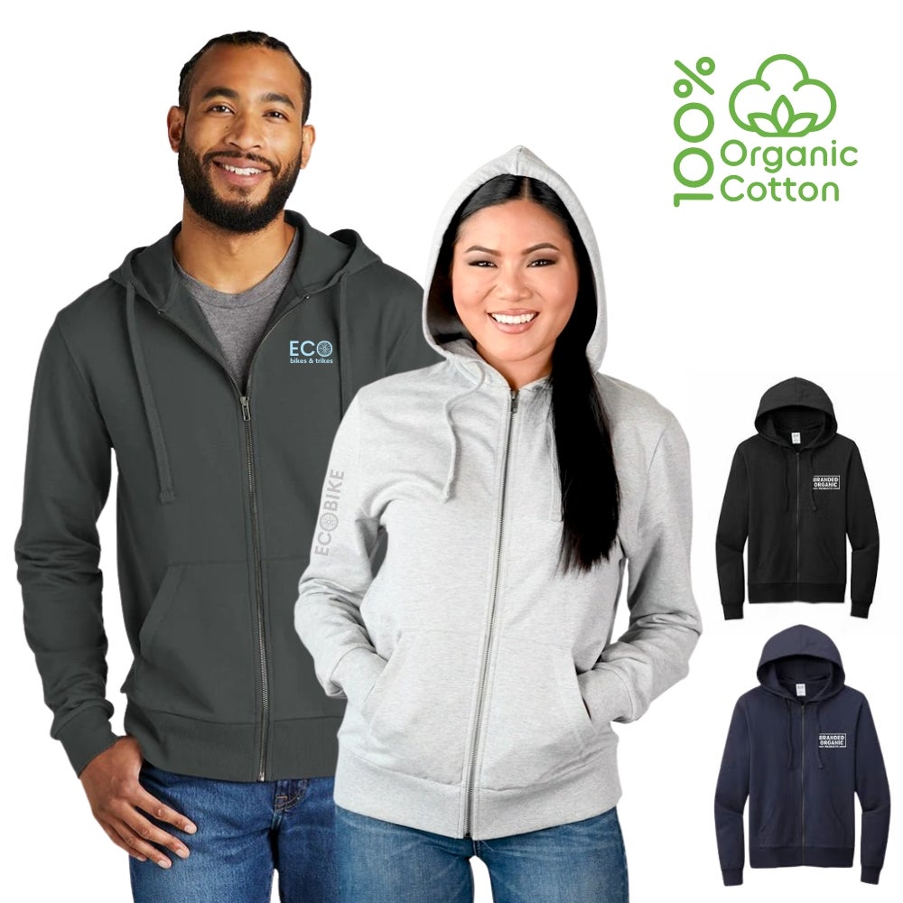 Allmade® Unisex Organic Cotton Full Zip Hoodie | 8 oz