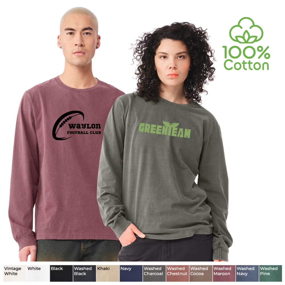 Bella+Canvas Unisex Heavyweight Garment Dye Long Sleeve Tee