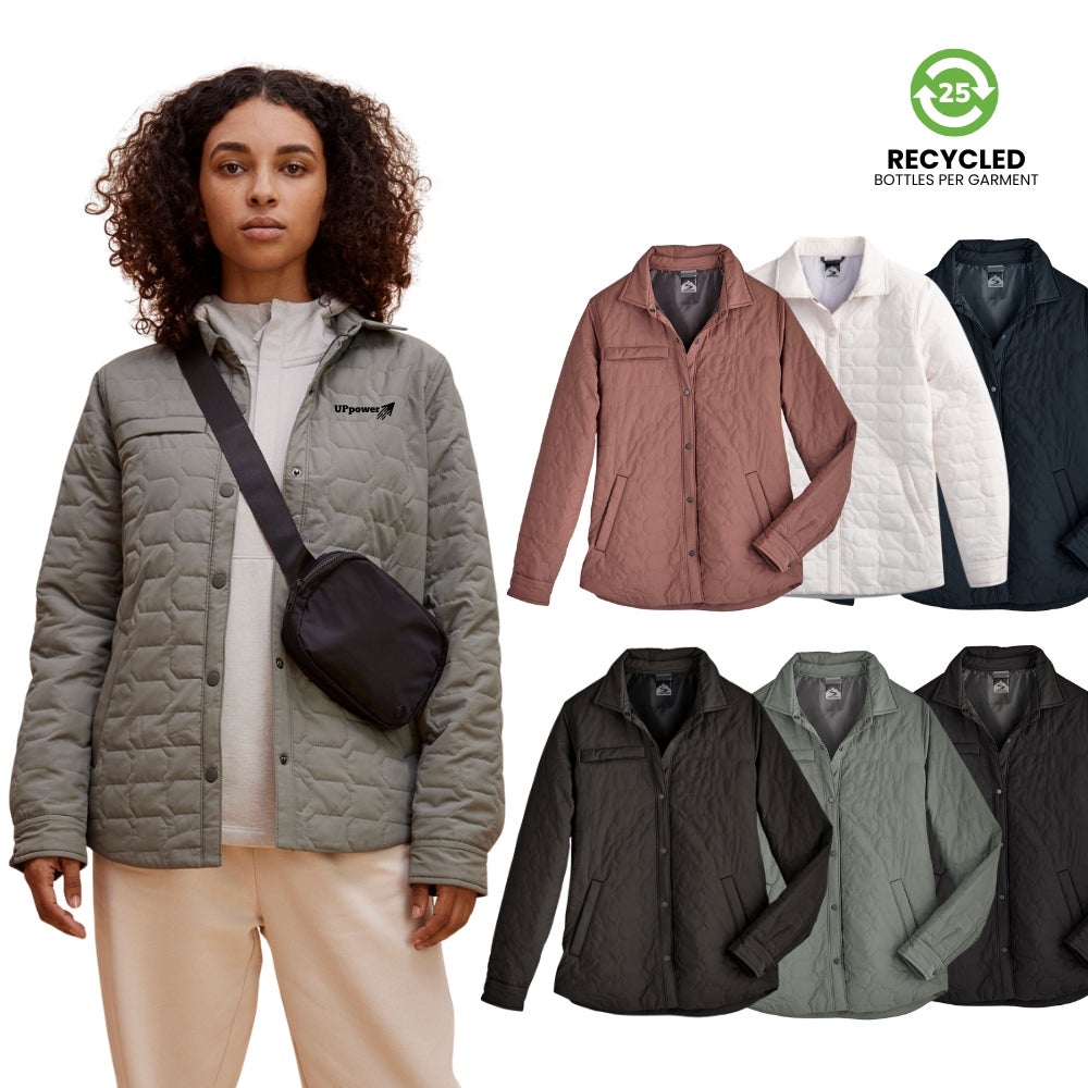 Insulated Women's Recycled Quilted Shirt Jacket