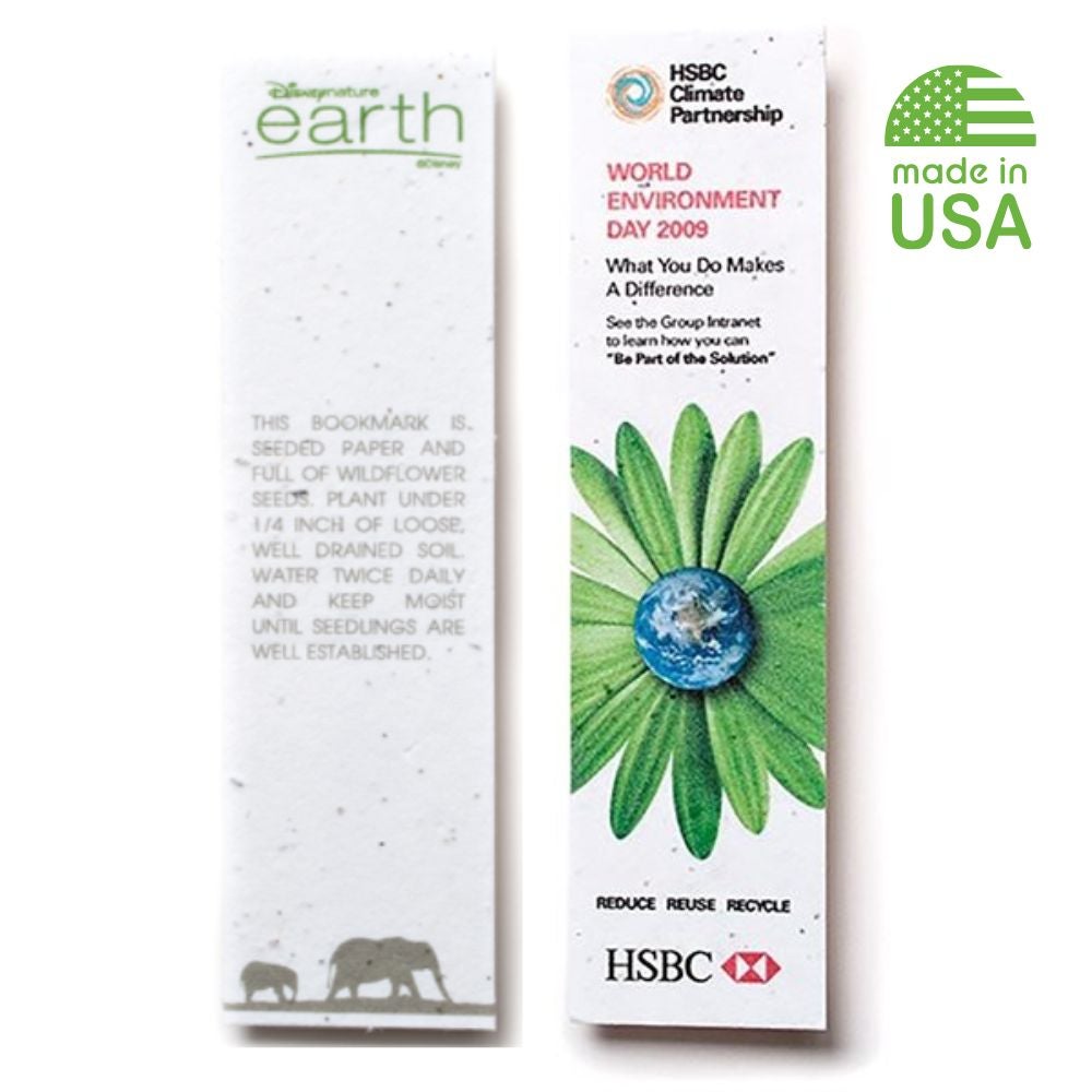 Full Color Plantable Seed Paper Bookmarks | USA Made